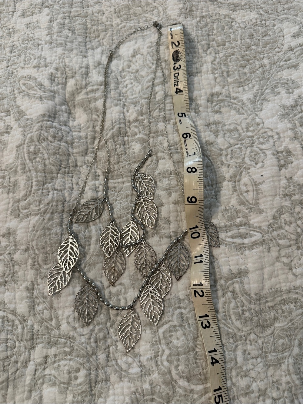 Silver Leaf Multi-Strand Necklace